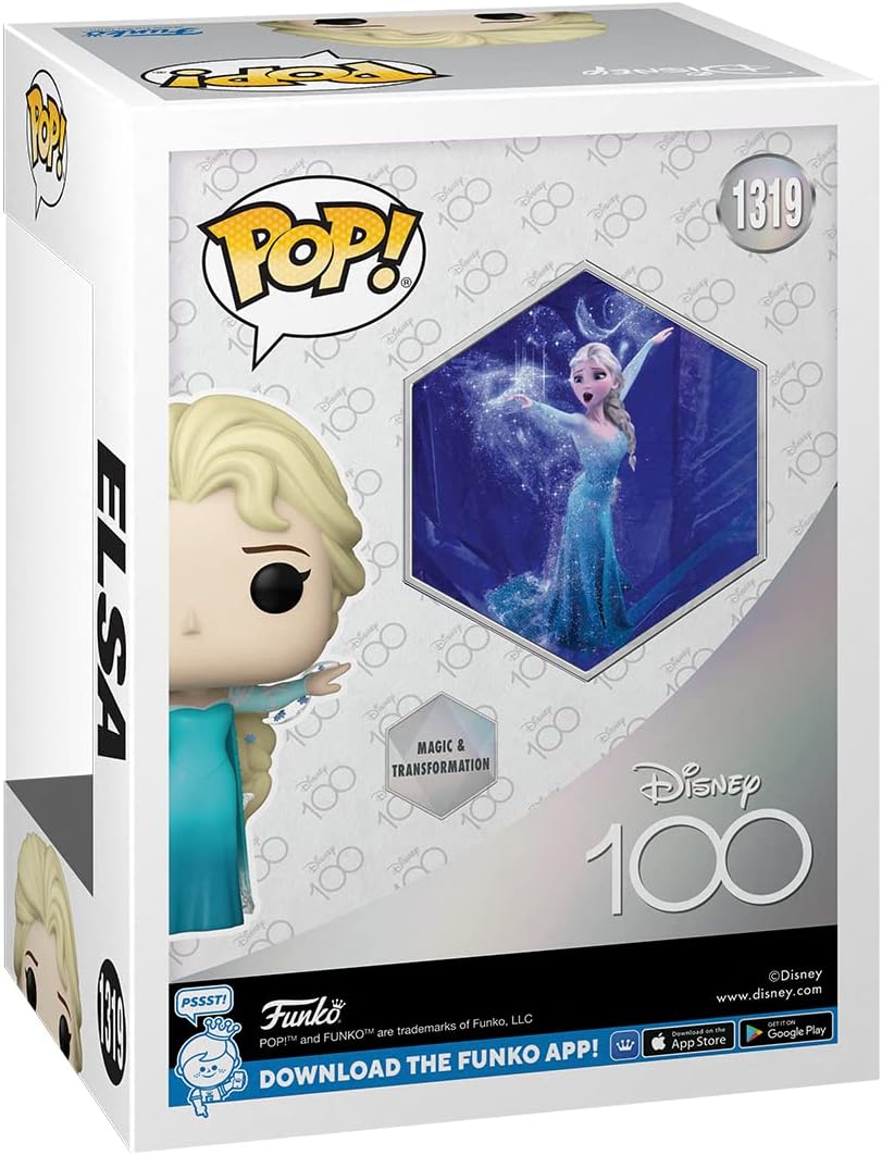 Funko Pop! Disney: Disney 100 - Elsa - Collectable Vinyl Figure - Gift Idea - Official Merchandise - Toys for Kids & Adults - Movies Fans - Model Figure for Collectors and Display