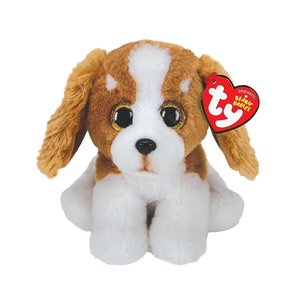 Ty UK Ltd 2005117 Beanie Babies Barker Basset Hound Plush Animal, Multi, 15 CM Barker Brown and White Dog