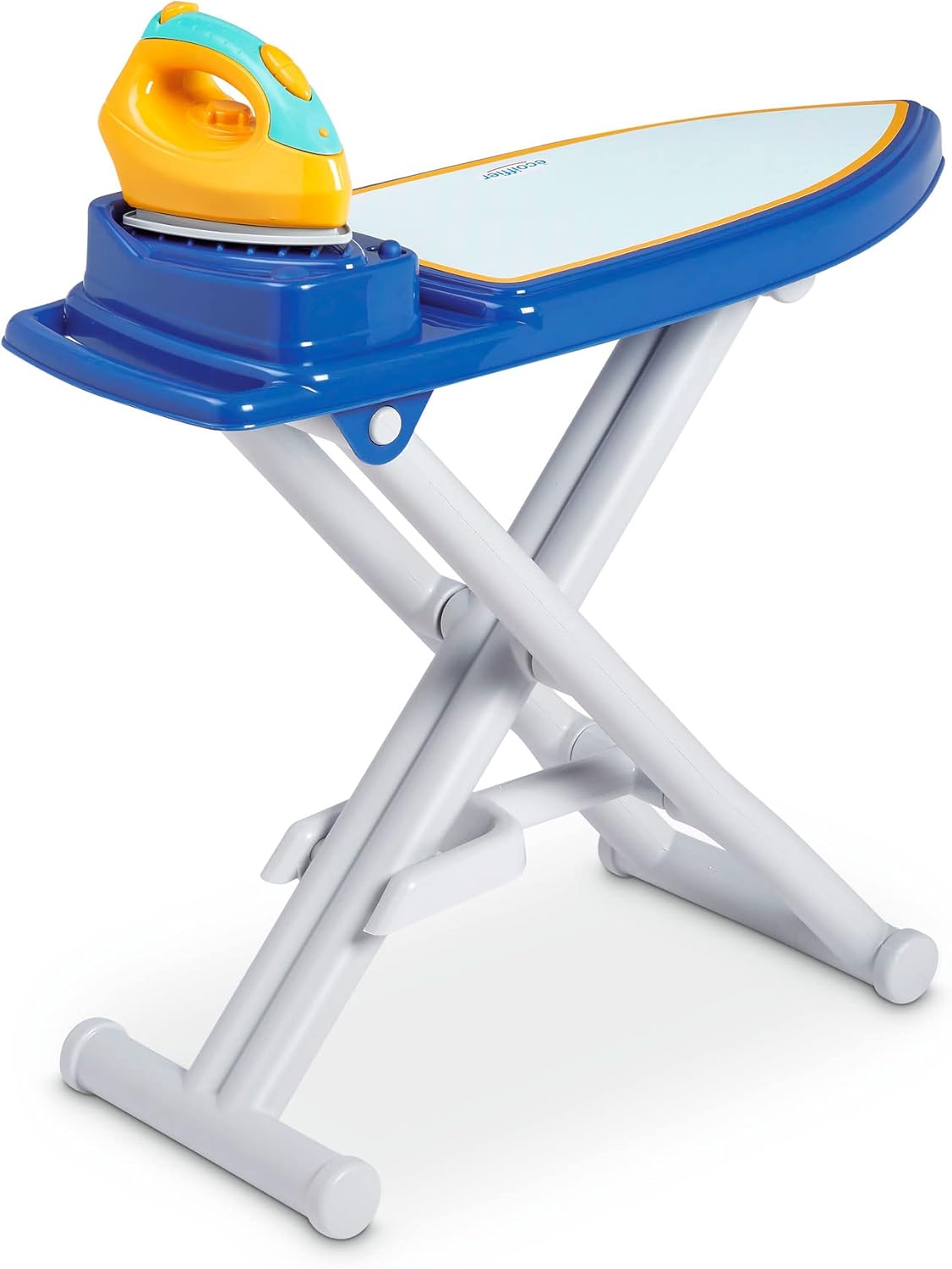 Ecoiffier Toy Folding Ironing Board, Multicoloured (Medium, Small), Ages 1-5 yrs, Manual Operation, Includes Board and Iron