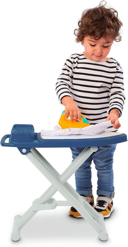 Ecoiffier Toy Folding Ironing Board, Multicoloured (Medium, Small), Ages 1-5 yrs, Manual Operation, Includes Board and Iron