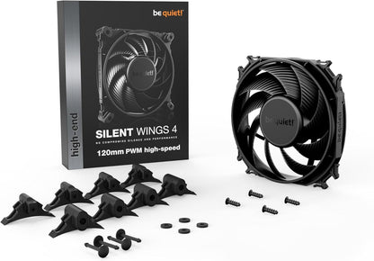 be quiet! Silent Wings 4 120mm PWM high-speed, Premium Cooling Fan, 4-Pin, Black