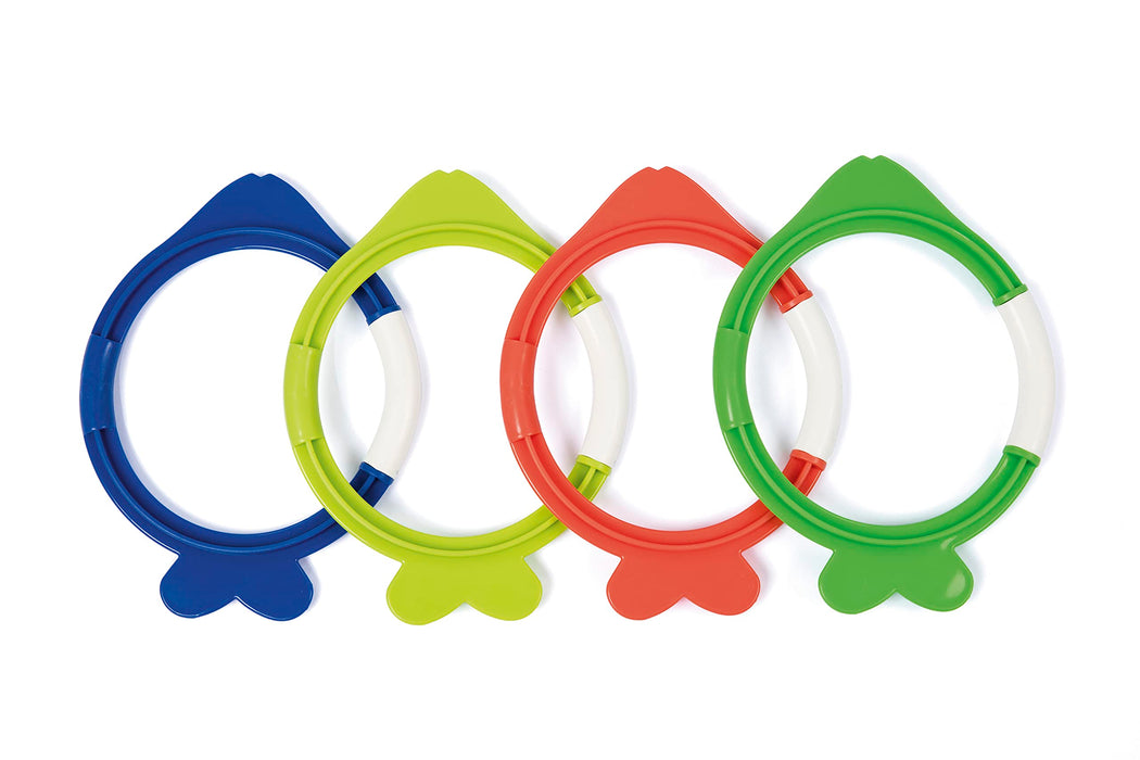 Bestway 4pcs Diving Toy Set | Swimming Pool Toys, Dive Rings Fish Underwater Set For Kids, Boys and Girls, Multiple Colours,20 x 15 x 1,5 cm