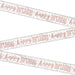 Unique 84849 - Cartel de Feliz Cumpleaños - 2,74 m - Tema Glitz Oro Rosa y Plata - 1 Unidad (Paquete de 1