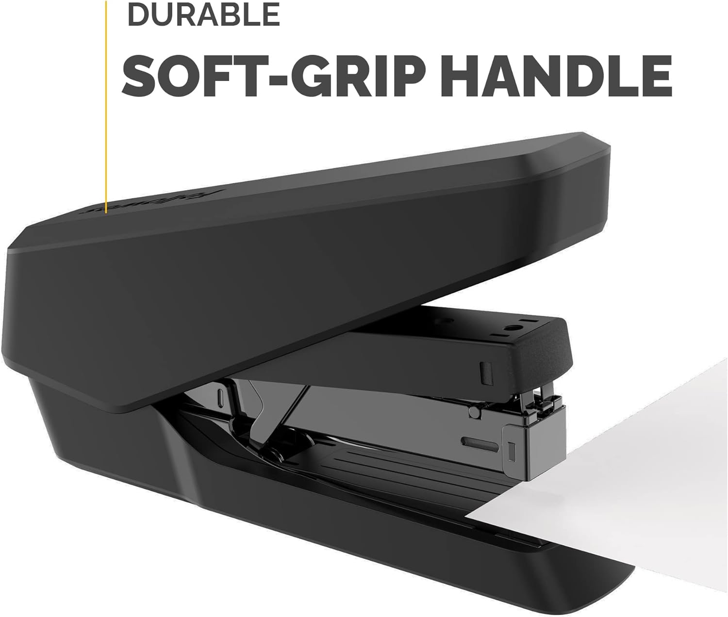 Fellowes Jam Free Stapler, 40 Sheet Capacity - LX870 EasyPress Full Strip Antibacterial Manual Stapler- Uses Both 24/6mm and 26/6mm Staples