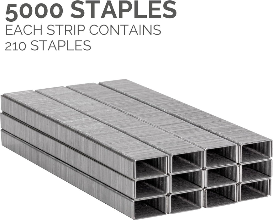 Fellowes Staples 24/8mm for Full Strip Staplers – Box of 5000, 1 Pack – Silver