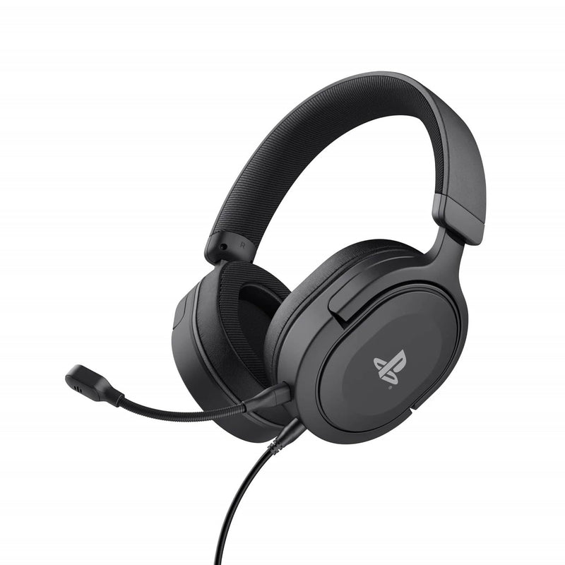 Trust Gaming GXT 498 Forta  Sustainable Gaming Headset for PS5 / PS4, 1.2m Cable, 50mm Drivers, Detachable Microphone, Wired Over-Ear Headphones - Black PS5 Black, Trust Gaming GXT 498 Forta Cuffie Ecosostenibile PS5 e PS4 con Licenza Ufficiale PlayStatio