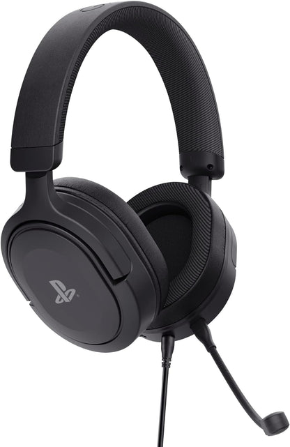Trust Gaming GXT 498 Forta  Sustainable Gaming Headset for PS5 / PS4, 1.2m Cable, 50mm Drivers, Detachable Microphone, Wired Over-Ear Headphones