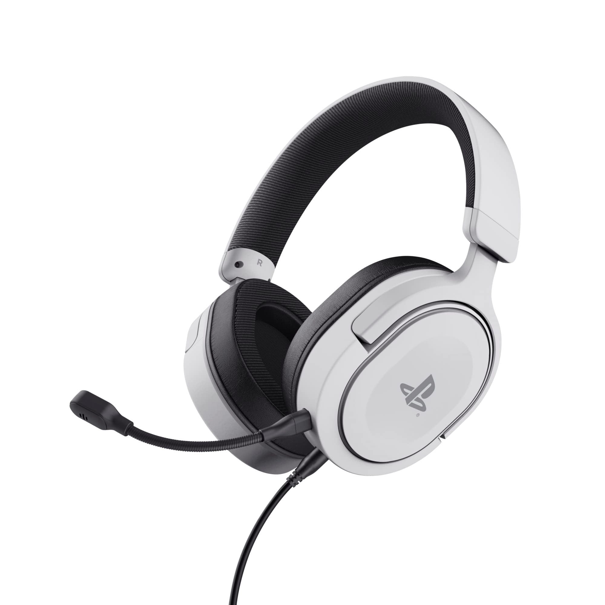 Trust Gaming GXT 498W Forta Gaming Headset - Officially Licensed for PlayStation 5 - Duurzame Headset met Afneembare Microfoon voor PS4 en PS5, Verstelbare Hoofdband, Kabel van 1.2m