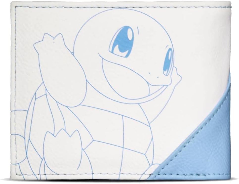 Pokemon Squirtle Bi-Fold Wallet, Male, Blue/White (Mw114884pok), Blue/White, One Size, Blue/White, One Size