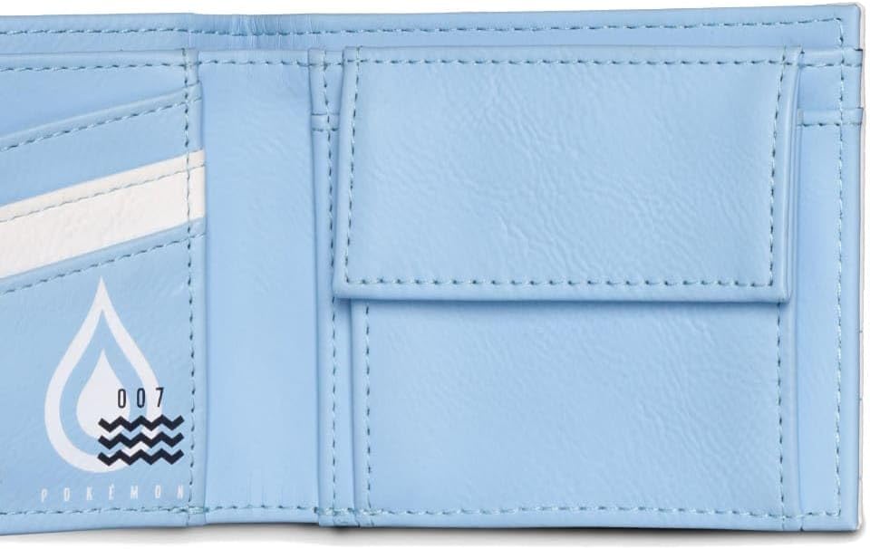 Pokemon Squirtle Bi-Fold Wallet, Male, Blue/White (Mw114884pok), Blue/White, One Size, Blue/White, One Size