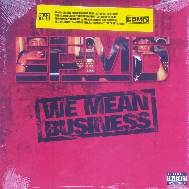 EPMD ‎– We Mean Business RSD 2022 Red and Black Splatter EP Records / Hit Squad / Def Squad / RBC Records - 538807001