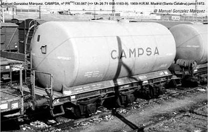 Electrotren - RENFE, 2-Unit Set 3-axle Tank Wagon, CAMPSA Livery, Period IV