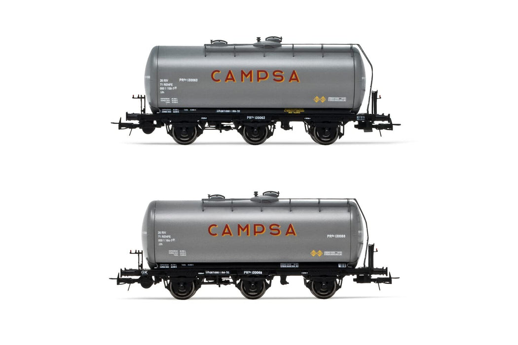 Electrotren - RENFE, 2-Unit Set 3-axle Tank Wagon, CAMPSA Livery, Period IV