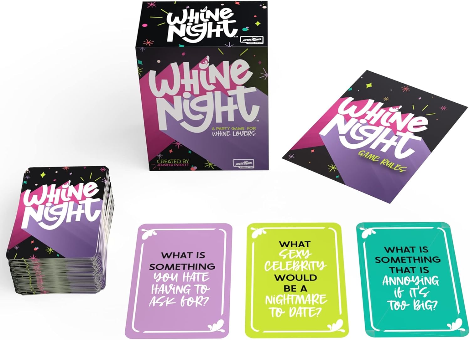 Skybound Whine Night - A Party Game for Whine Lovers, Games, Conversation Starting Card Game, Spill The Tea & Laugh, Play in A Group of 2-8 Players, for Ages 14+ Base Game