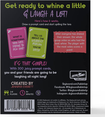 Skybound Whine Night - A Party Game for Whine Lovers, Games, Conversation Starting Card Game, Spill The Tea & Laugh, Play in A Group of 2-8 Players, for Ages 14+ Base Game