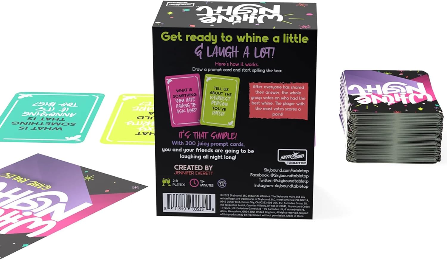 Skybound Whine Night - A Party Game for Whine Lovers, Games, Conversation Starting Card Game, Spill The Tea & Laugh, Play in A Group of 2-8 Players, for Ages 14+ Base Game