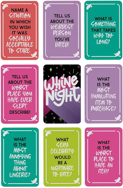 Skybound Whine Night - A Party Game for Whine Lovers, Games, Conversation Starting Card Game, Spill The Tea & Laugh, Play in A Group of 2-8 Players, for Ages 14+ Base Game