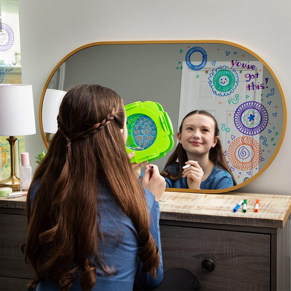 Spirograph- Diseñador Juguete de Dibujo para Ventana/Espejo, S (PlayMonster UK Ltd SP106
