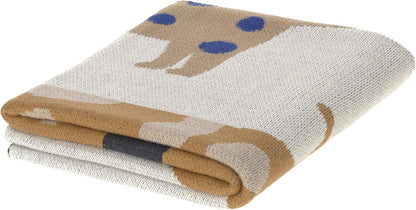 LÄSSIG Baby Knitted Blanket Baby Blanket Knitted 100% Organic Cotton GOTS/Knitted Blanket Little Mateys Royal Blue