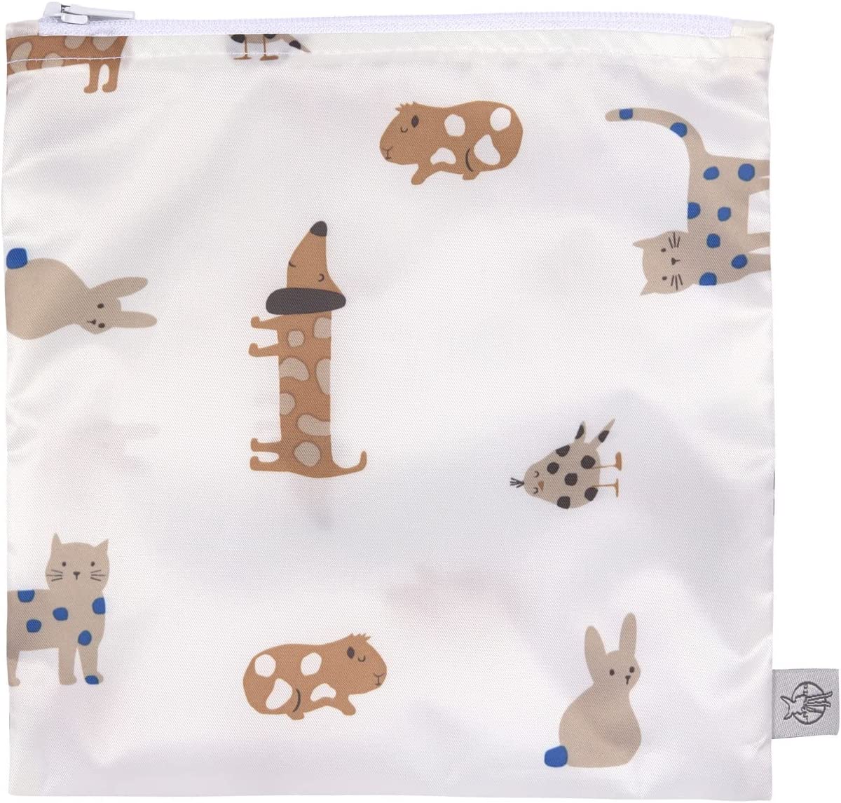 LÄSSIG Reusable Storage Bag Snack Bag 2 Pieces/Snack Bag Little Mateys Royal Blue