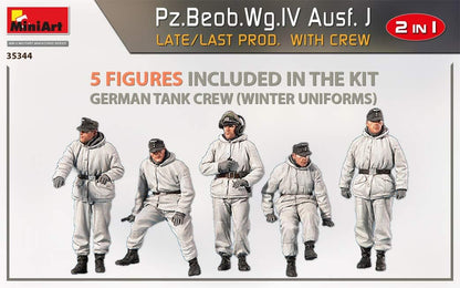 Miniart MIN35344 1:35-Pz.Beob.Wg. IV Ausf J Late 2in1 w/Crew