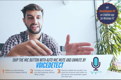 Creative Sound Blaster PLAY! 4 Hi-res externe USB-C DAC-adapter met hoge resolutie met VoiceDetect automatisch inschakelen/uitschakelen van de microfoon, ruisonderdrukking, Bass Boost/Dynamic EQ