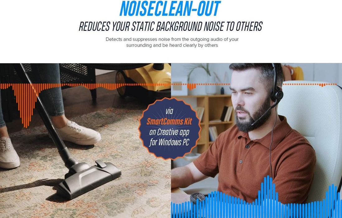 Creative Sound Blaster PLAY! 4 Hi-res externe USB-C DAC-adapter met hoge resolutie met VoiceDetect automatisch inschakelen/uitschakelen van de microfoon, ruisonderdrukking, Bass Boost/Dynamic EQ