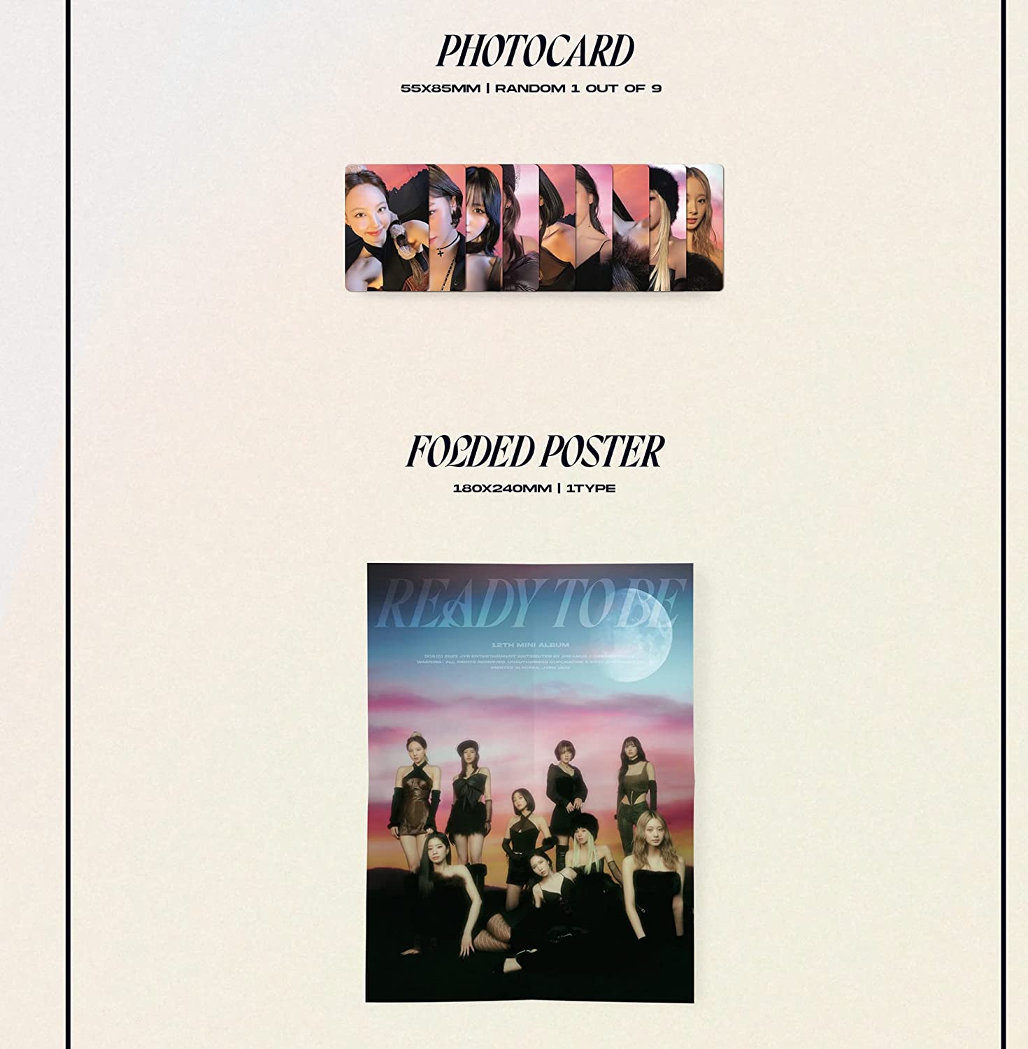 Ready To Be 12Th Mini Album Ver. - Photobook R, Folded Poster, Sticker, Mini Poster, Photocard