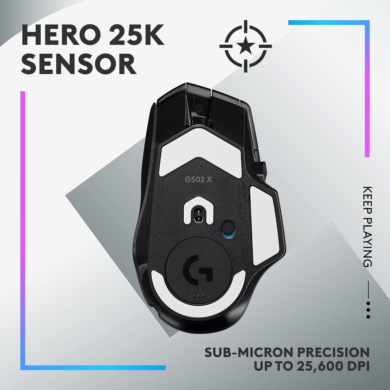 Logitech G502 X PLUS LIGHTSPEED Wireless RGB Gaming Mouse - Optical Mouse with LIGHTFORCE Hybrid Switches, LIGHTSYNC RGB, HERO 25K Gaming Sensor, Compatible with PC - macOS/Windows