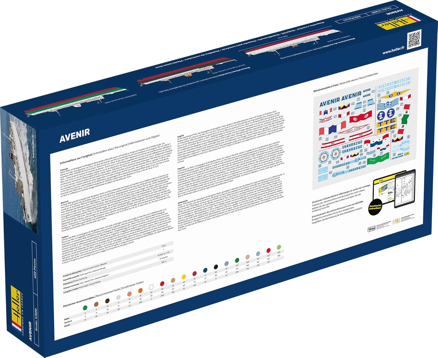 Heller Joustra Model boat: Starter Kit: Avenir