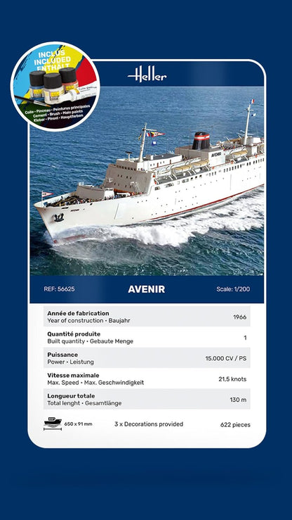 Heller Joustra Model boat: Starter Kit: Avenir