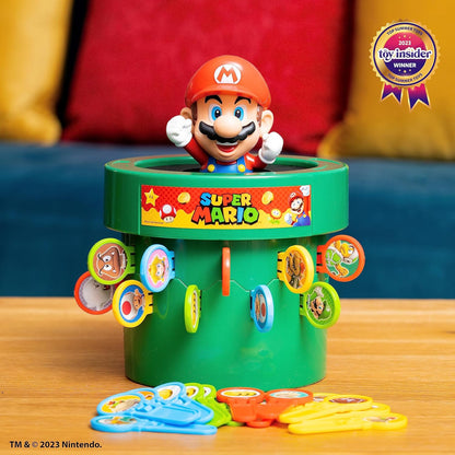 Tomy Pop Up Super Mario Family & Preschool Kids Board Game, 2 - 4 Players, Suitable For Boys & Girls Aged 4+