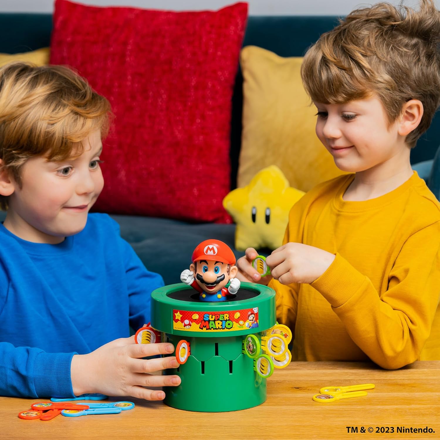 Tomy Pop Up Super Mario Family & Preschool Kids Board Game, 2 - 4 Players, Suitable For Boys & Girls Aged 4+