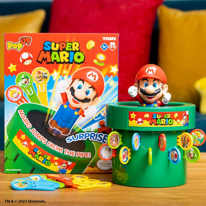 Tomy Pop Up Super Mario Family & Preschool Kids Board Game, 2 - 4 Players, Suitable For Boys & Girls Aged 4+