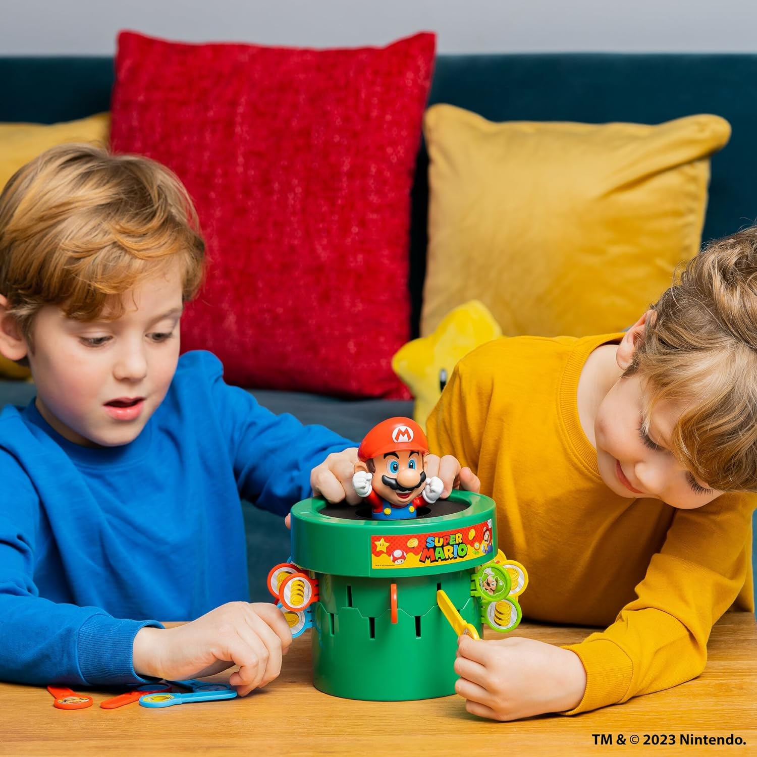 Tomy Pop Up Super Mario Family & Preschool Kids Board Game, 2 - 4 Players, Suitable For Boys & Girls Aged 4+