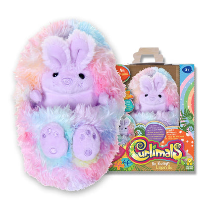 Curlimals Bo The Rainbow Bunny - Interactieve Knuffeldiertjes - Curlimals - Spaar ze allemaal - Interactief - 45+ geluiden en reacties - Pluche - Cadeau