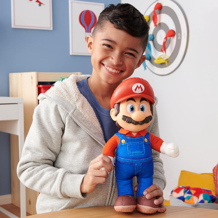 Super Mario Nintendo Peluche Mario de 35 cm Totalmente Articulado – Mario Tiene Grandes Detalles Juguete para Niños 3 Años +
