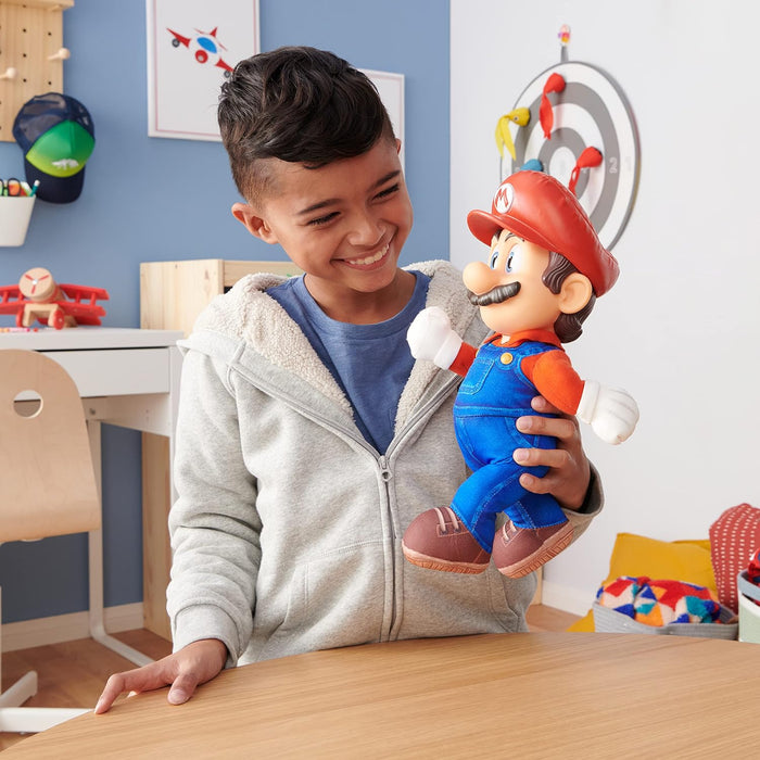 Super Mario Nintendo Peluche Mario de 35 cm Totalmente Articulado – Mario Tiene Grandes Detalles Juguete para Niños 3 Años +