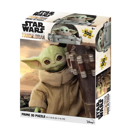 Prime 3D ST32646 Star Wars Mandalorian Grogu 500 Piece Puzzle 3D, Multicolor, único