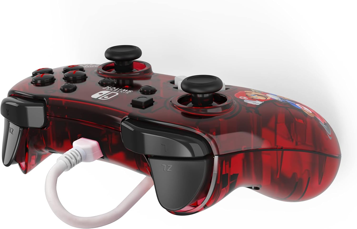 PDP Rock Candy Wired Gaming Switch Pro Controller - Official License Nintendo - OLED / Lite Compatible - Compact, Durable Travel Controller - Mario Kart Mario Kart Red
