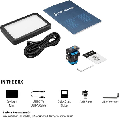 Elgato Portable Lighting Bundle - Portable LED Panel, Adjustable Mount for Photo and Video Studios, Streaming, Video Conferencing, TikTok, Instagram, YouTube, Zoom, MS Teams, PC/Mac/iPhone/Android