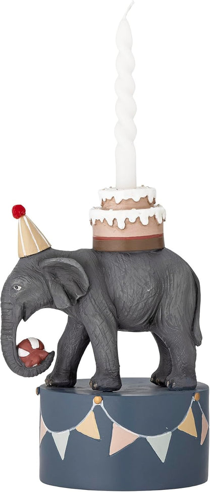 BLOOMINGVILLE MINI - Elephant Flor Candlestick - Grey (82054474