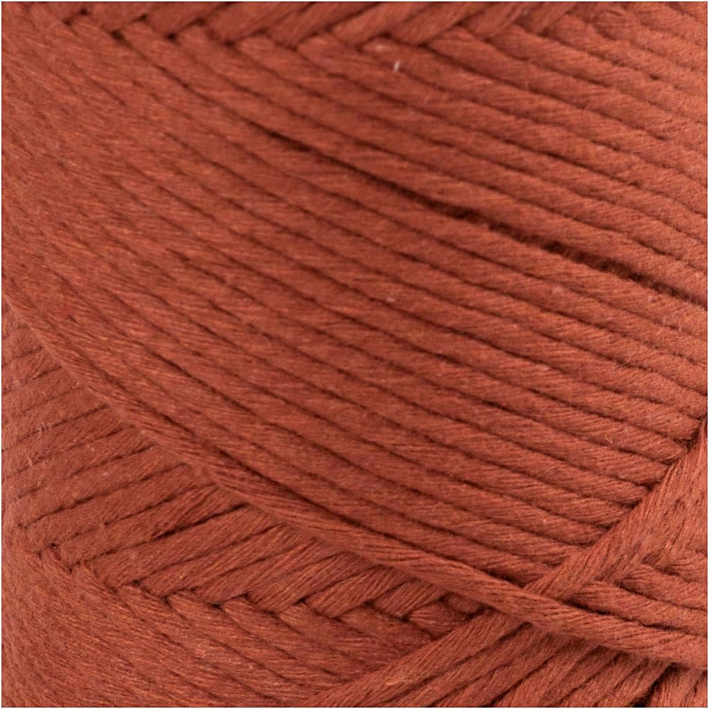 Macramé Cord Length 198m D 2mm 330g 1 Roll Creotime Rust