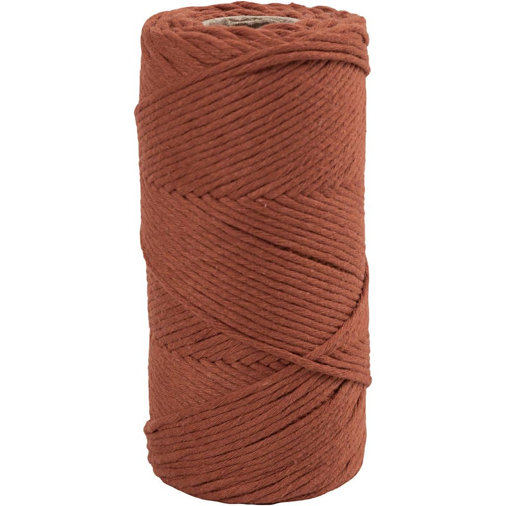 Macramé Cord Length 198m D 2mm 330g 1 Roll Creotime Rust
