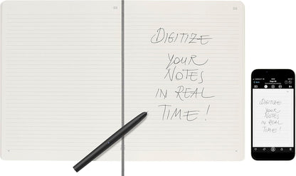 Moleskine Smart Notebook, Smart Writing System, Smart Notebook with Soft Cover, Ruled Pages and Elastic Closure, XL Format 19 x 25, Colour
