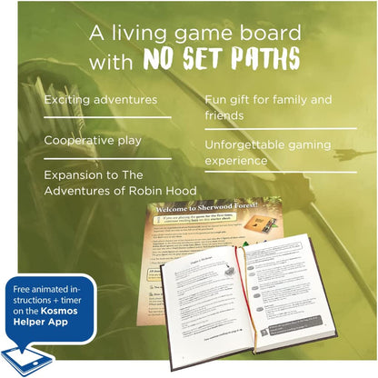 Thames & Kosmos - The Adventures of Robin Hood: Friar Tuck in Danger - Cooperative Family Board Game - 2-4 Players - Storytelling Games for Adults & Kids, Ages 10+ - 683146