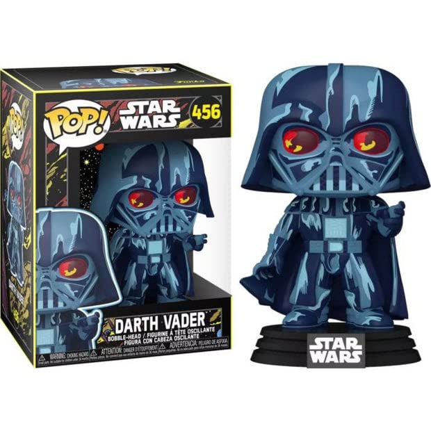 Funko POP! Star Wars Retro Art Exclusive Darth Vader #456 w/ Acrylic Case