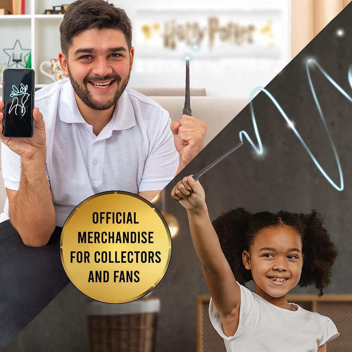 WOW! STUFF - Ron Weasley Lumos Wand 7 Inch Light up, Wizarding World Harry Potter Gifts, Toys and Collectables Role Play or Dress-up Costume Accessory for Fans, Girls Boys, Ages 6 to Adult, Brown