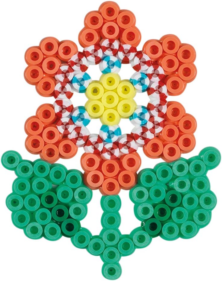 Hama- Cuentas para Planchar - Flor de Dos Tonos, Multicolor, Large (10.4188