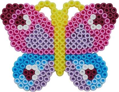 HAMA - Grand Kit sous Blister - 1100 Perles à repasser taille MIDI et 2 plaques (Papillon et Fleur) - Loisirs Créatifs - Dès 5 ans, mixte